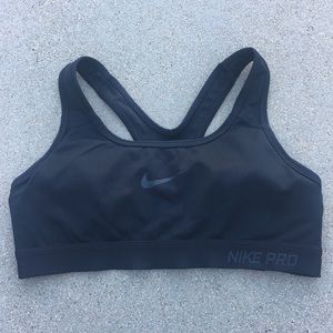 All Black Nike Pro Sports Bra